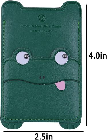 RARITYUS Cute Animals Phone Card Holder Sleeves, PU Leather Adhesive Stick On Wallet Phone Pocket Credit ID Case for All Smartphones in Saudi Arabia