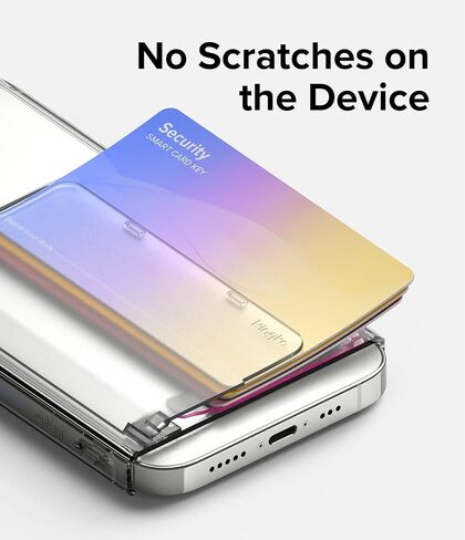 حامل بطاقات بفتحة جانبية من Ringke [عبوة من قطعتين] متوافق مع هواتف iPhone Galaxy الذكية، عصا لاصقة على المحفظة حافظة رفيعة صلبة لبطاقة الهوية - أسود in Kuwait
