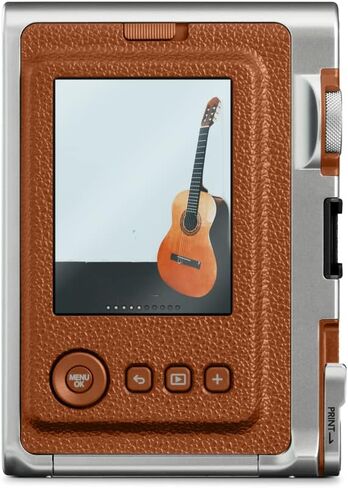 Fujifilm Instax Mini EVO Instant Camera (Brown) w/BuzzPhoto Microfiber Cleaning Cloth and 2 Twin Packs Mini Instant Film in Kuwait