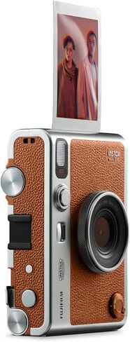 Fujifilm Instax Mini EVO Instant Camera (Brown) w/BuzzPhoto Microfiber Cleaning Cloth and 2 Twin Packs Mini Instant Film in Kuwait