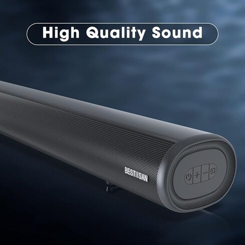 أشرطة صوت BESTISAN للتلفزيون، سلكية ولاسلكية بلوتوث 5.0 شريط صوت للتلفزيون 34 بوصة للمسرح المنزلي HDMI-ARC/بصري/محوري/AUX/USB/اتصال بلوتوث، قابل للتركيب على الحائط in Kuwait