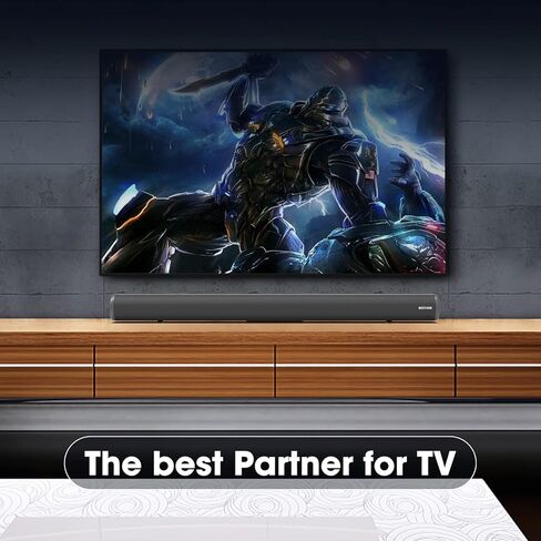 أشرطة صوت BESTISAN للتلفزيون، سلكية ولاسلكية بلوتوث 5.0 شريط صوت للتلفزيون 34 بوصة للمسرح المنزلي HDMI-ARC/بصري/محوري/AUX/USB/اتصال بلوتوث، قابل للتركيب على الحائط in Kuwait
