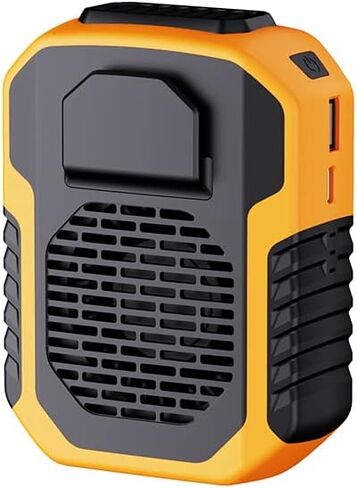 MARZIUS Outdoor 4 في 1 وظيفة USB الخصر مروحة حزام مشبك على قلادة شخصية تبريد ملابس العمل مروحة، 3 سرعات، تدفق هواء قوي (أخضر) in Kuwait
