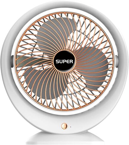 Chchmu USB Desk Fan 8in Desktop Table Fans 3 Speeds Personal Quiet Fan with Strong Airflow Portable & Suspensable Cooling Fan with Head Adjustable for Home Bedroom Office Table & Desktop, Gold in Kuwait