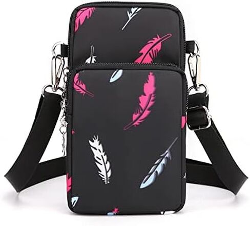 Small Crossbody Bag Cell Phone Purse Wallet Wristband Armband for Samsung Galaxy S22 Ultra S22+ S20 S21 FE A53 A03s A13 Moto G Power 2022 G Stylus 5G OnePlus Nord N200 TCL 30 SE BLU G91 F91 (Black) in Saudi Arabia