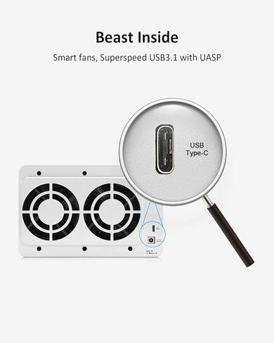 TERRAMASTER F4-210 NAS 2GB رباعي النواة وD4-300 USB3.1 حاوية تخزين RAID خارجية HDD Dock 4Bay، توسيع سعة التخزين المتصل بالشبكة NAS Server in Kuwait