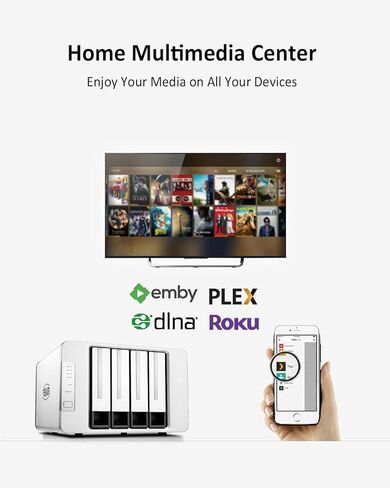 TERRAMASTER F4-210 NAS 2GB رباعي النواة وD4-300 USB3.1 حاوية تخزين RAID خارجية HDD Dock 4Bay، توسيع سعة التخزين المتصل بالشبكة NAS Server in Kuwait