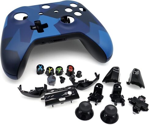 Deal4GO Full Housing Shell kit w/Thumbstick/Buttons/RB LB Bumper/Frontplate Replacement for Xbox One Controller Blue in Saudi Arabia