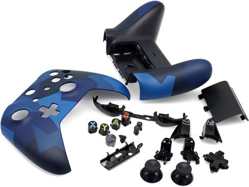 Deal4GO Full Housing Shell kit w/Thumbstick/Buttons/RB LB Bumper/Frontplate Replacement for Xbox One Controller Blue in Saudi Arabia