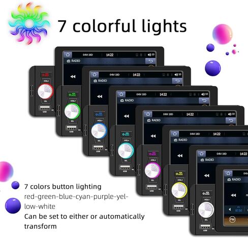 Single Din Car Stereo 5 Inch,for Apple Carplay & Android Auto Touchscreen Car Radio, with Mirror-Link,BT,FM,12 LED Backup Camera,USB Input Car Audio Video Playe in Saudi Arabia