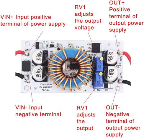 Treedix DC-DC 250W 10-50V Adjustable Step-Up Power Supply Module Adjustable Boost Constant Voltage Constant Current on-Board LED Driver Aluminum Substrate Power Module in Saudi Arabia