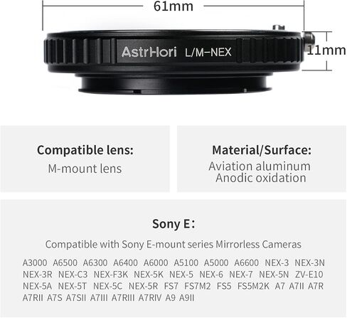 AstrHori M Mount Lens Adapter Ring,for Leica M Lens to Canon RF Mount Series Mirrorless Camera Body(M-RF Adapter Ring) in Kuwait