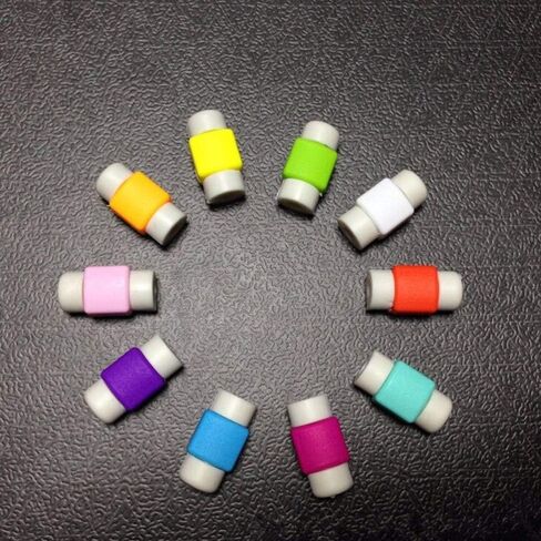 لوازم المعدات الكهربائية من دافيتو - قطعتان من حافظة حماية خط البيانات بلون الحلوى وموصلات غطاء الملف لكابل شحن الهاتف وحافظة شحن سماعة الرأس in Kuwait