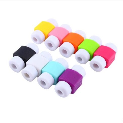 لوازم المعدات الكهربائية من دافيتو - قطعتان من حافظة حماية خط البيانات بلون الحلوى وموصلات غطاء الملف لكابل شحن الهاتف وحافظة شحن سماعة الرأس in Kuwait