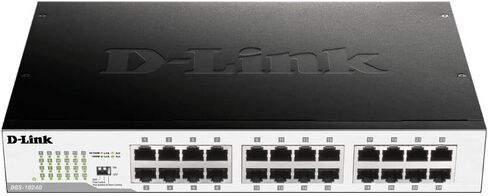 دي لينك، DGS-1024D، محول إيثرنت، 24 منفذ جيجابت، محور شبكة بدون مروحة غير مُدار، سطح المكتب أو الحامل، أسود in Kuwait