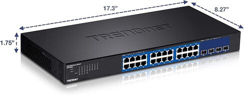 محول ويب ذكي ذو 28 منفذًا من TRENDnet، 24 منفذ جيجابت، 4 × 10 جيجا SFP + فتحات، سعة تحويل 128 جيجابت في الثانية، TEG-30284 و24 منفذ لوحة توصيل Keystone 1U فارغة، 1U 19 بوصة هيكل حامل معدني، TC-KP24 in Kuwait