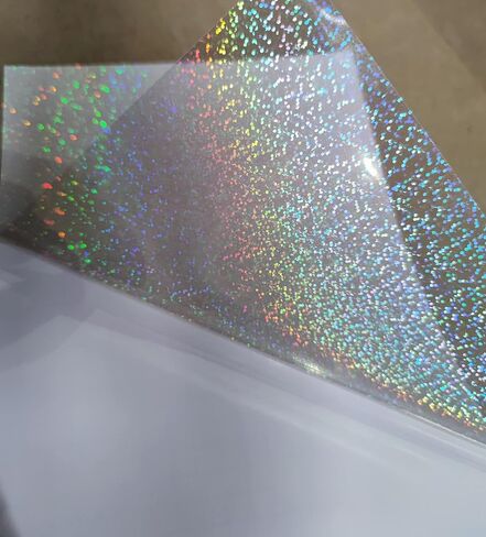 25 Sheets A4 Size Stars Glitter Holographic Cold Laminate Sheet Premium Overlay Laminating Self-Adhesive Sheets in Kuwait
