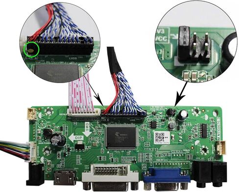 لوحة تحكم LCD لمدخل الصوت HDMI+ VGA+DVI+ لمدخل الصوت من أجل M201EW02 M220EW01 20 بوصة 22 بوصة 1680 × 1050 4CCFL 30 دبوس LCD in Kuwait