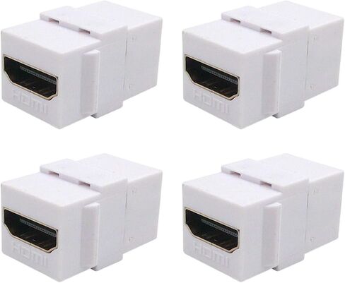 Norkindo 4-Pack 4K HDMI Keystone Jack, Modular Inserts, Type A Female to Female Adapter, for Wall Plate/Outlet/Patch Panel in Saudi Arabia