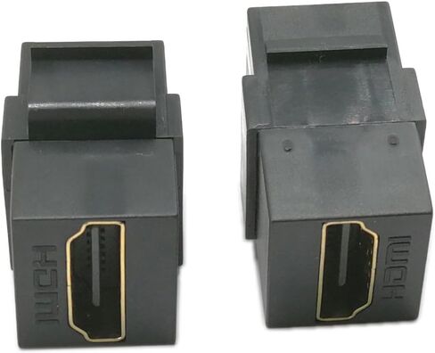 حشوات مقبس HDMI Keystone Jack ، CGTime (2 حزمة) HDMI Keystone أنثى إلى أنثى رابط إضافي للوحة الحائط - أسود in Kuwait