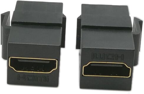 حشوات مقبس HDMI Keystone Jack ، CGTime (2 حزمة) HDMI Keystone أنثى إلى أنثى رابط إضافي للوحة الحائط - أسود in Kuwait