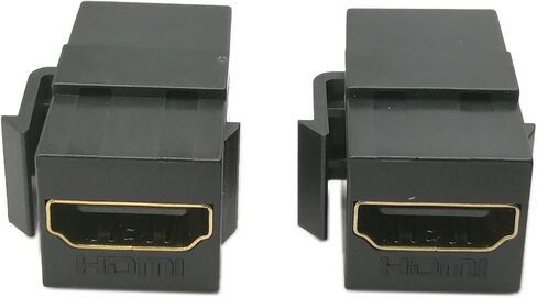 حشوات مقبس HDMI Keystone Jack ، CGTime (2 حزمة) HDMI Keystone أنثى إلى أنثى رابط إضافي للوحة الحائط - أسود in Kuwait