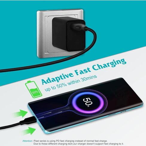 UL Listed Quick Charger Wall Charger, 15W QC Fast Charging USB Charger Power Adapter Wall Plug with 4ft Cord for ZTE Axon M Comes with 4 Foot USB Type-C Cable in Saudi Arabia