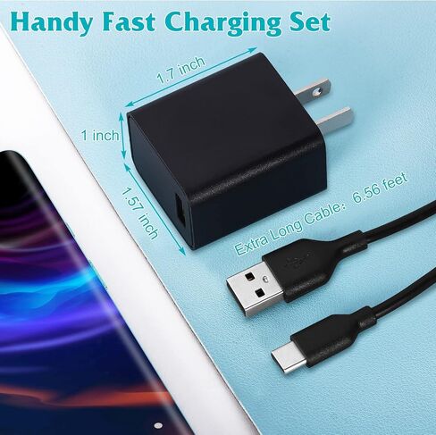 UL Listed Quick Charger Wall Charger, 15W QC Fast Charging USB Charger Power Adapter Wall Plug with 4ft Cord for ZTE Axon M Comes with 4 Foot USB Type-C Cable in Saudi Arabia