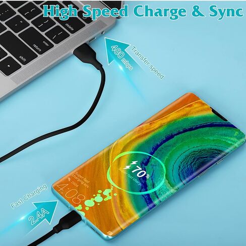 UL Listed Quick Charger Wall Charger, 15W QC Fast Charging USB Charger Power Adapter Wall Plug with 4ft Cord for ZTE Axon M Comes with 4 Foot USB Type-C Cable in Saudi Arabia