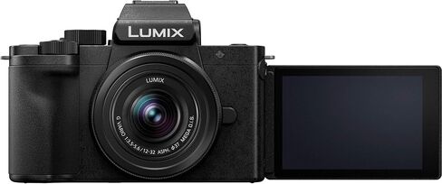 طقم تسجيل فيديو 4K بدون مرآة من باناسونيك DC-G100VK LUMIX G100 مع عدسة 12-32 مم + حزمة مقبض حامل ثلاثي DMW-SHGR1 مع علبة معدات ديكو + ميكروفون + بطاقة 64 جيجابايت + مجموعة برامج صور فيديو وملحقاتها in Saudi Arabia