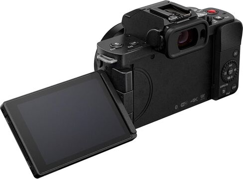 طقم تسجيل فيديو 4K بدون مرآة من باناسونيك DC-G100VK LUMIX G100 مع عدسة 12-32 مم + حزمة مقبض حامل ثلاثي DMW-SHGR1 مع علبة معدات ديكو + ميكروفون + بطاقة 64 جيجابايت + مجموعة برامج صور فيديو وملحقاتها in Saudi Arabia