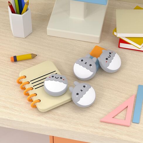 eXtremeRate PlayVital Rabbit & Squirrel Cute Switch Thumb Grip Caps, Caution Yellow Joystick Caps for Nintendo Switch Lite, Silicone Analog Cover Thumbstick Grips for Switch OLED Joycon in Saudi Arabia