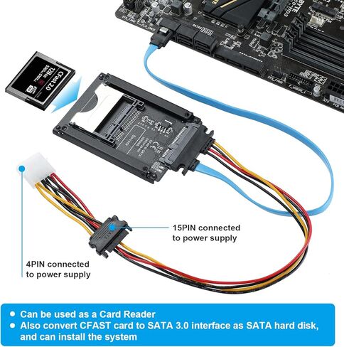 CFAST to SATA Adapter Card,CFAST to USB3.0 (USB-A) Card Reader,Support Any Memory CFAST Card, CFAST to USB Card Reader for PC Laptop in Kuwait