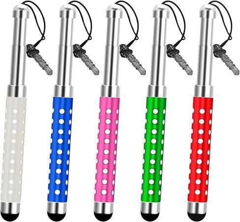 ايسول اقلام لمس سعوية متعددة الالوان مع غطاء قابس مضاد للغبار لجميع شاشات اللمس ايفون وايباد 10.2 انش 2020 (الجيل الثامن)، ميني برو جالكسي نوت تاب نيكسس ون بلس تابلت - 10 قطع in Kuwait