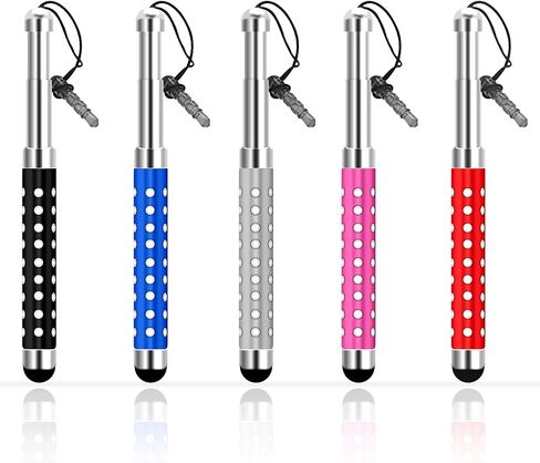 ايسول اقلام لمس سعوية متعددة الالوان مع غطاء قابس مضاد للغبار لجميع شاشات اللمس ايفون وايباد 10.2 انش 2020 (الجيل الثامن)، ميني برو جالكسي نوت تاب نيكسس ون بلس تابلت - 10 قطع in Kuwait