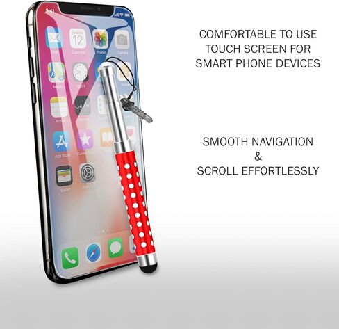 ايسول اقلام لمس سعوية متعددة الالوان مع غطاء قابس مضاد للغبار لجميع شاشات اللمس ايفون وايباد 10.2 انش 2020 (الجيل الثامن)، ميني برو جالكسي نوت تاب نيكسس ون بلس تابلت - 10 قطع in Kuwait