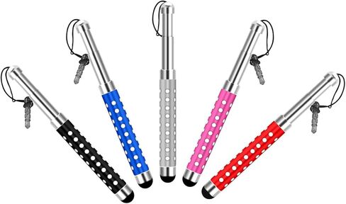 ايسول اقلام لمس سعوية متعددة الالوان مع غطاء قابس مضاد للغبار لجميع شاشات اللمس ايفون وايباد 10.2 انش 2020 (الجيل الثامن)، ميني برو جالكسي نوت تاب نيكسس ون بلس تابلت - 10 قطع in Kuwait