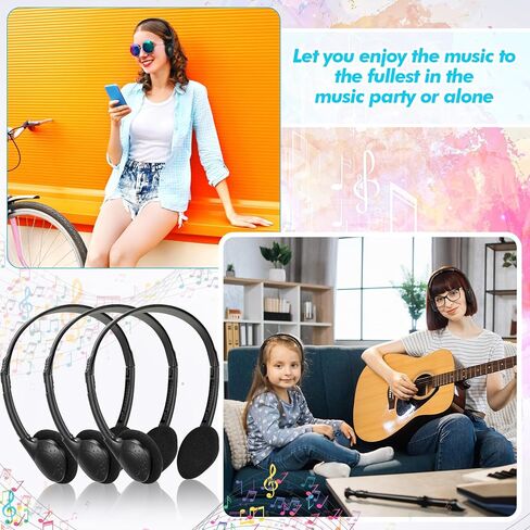 اكسوهال سماعات راس سوداء للاطفال من 200 قطعة، سماعات راس كبيرة للفصل الدراسي للطلاب مع قابس 3.5 ملم، سماعات راس سلكية على الاذن للمدرسة والمكتبة والمتاحف والاطفال والمراهقين والاولاد والبنات والبالغين in Kuwait