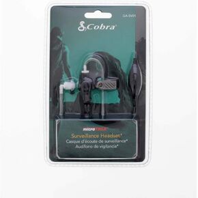 Cobra GA-SV01 Surveillance Walkie Talkie Headset Microphone for Adults, Compatible with all Cobra MicroTalk Two-Way Radios, Silicone Ear Tip, Black in Kuwait