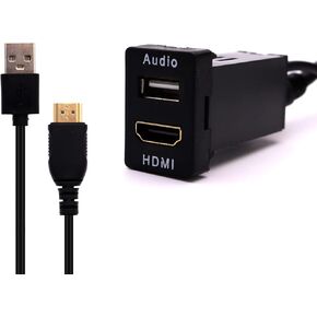 ديسكول كابل مدخل HDMI USB لمقبس الطاقة يستخدم لشاحن سيارة تويوتا بعد 2019 (34 × 22 ملم) in Kuwait