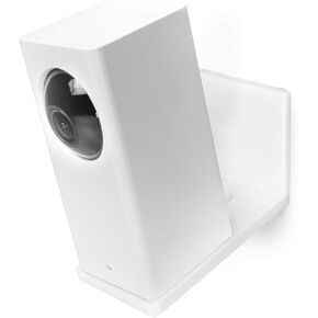 BRAINWAVZ Screwless Tilted Wall Mount Kit Compatible with Wyze Cam Pan, VHB Stick On, Full Tilt & Pan Function, No Mess, No Drilling, Strong Adheasive Mount, Angled Down White in Kuwait