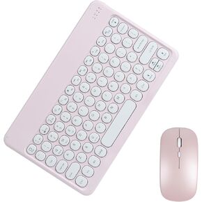Bluetooth Keyboard Wireless Portable Mute Click Multi-Device Keyboard Rechargeable Bluetooth 3.0 78 Keys Compact Wireless Keyboard for Tablet Laptop Smart Phone PC Windows Android iOS Mac