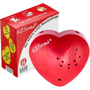 EZSound Build a Bear Voice Recorder | 30 Seconds Stuffed Animal Voice Recorder | Recordable Insert to Create Baby Heartbeat Bear | Sound Box for Voice Gifts | Custom Voice Recorder for Children (Red)