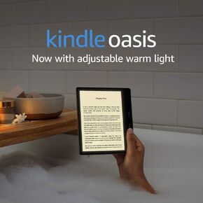 Kindle Oasis - بشاشة مقاس 7 بوصات وأزرار تقليب الصفحة - Wi-Fi + اتصال خلوي مجاني، 32 جيجابايت، جرافيت in Saudi Arabia