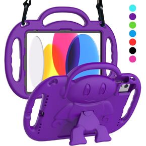 SUPLIK Kids Case for New iPad 11th Gen (A16) 11-inch 2025 & 10th Generation 10.9" 2022 & Air 11" 2025/2024 & Air 5th/4th Gen & Pro 11, Durable Shockproof Cover with Shoulder Strap Handle Stand, Blue in Saudi Arabia