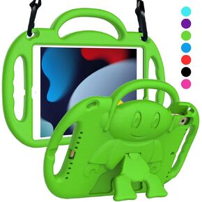 SUPLIK Kids Case for iPad 9th/8th/7th Generation (10.2 inch, 2021/2020/2019), iPad 10.2" Protective Case with Shoulder Strap Handle Stand for Apple iPad 7th/8th/9th Gen, Blue in Saudi Arabia