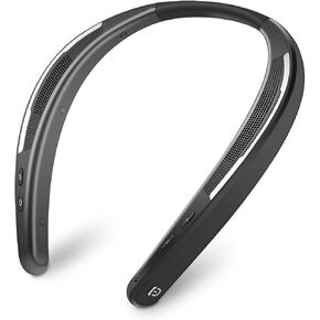 Neckband Portable Bluetooth Speakers, Wireless Wearable Speakers,Upgraded Bluetooth 5.0 Speaker with 3D Stereo Sound, Noise Cancelling Stereo Neckband Speakers for Home&Outdoor, Black in Saudi Arabia