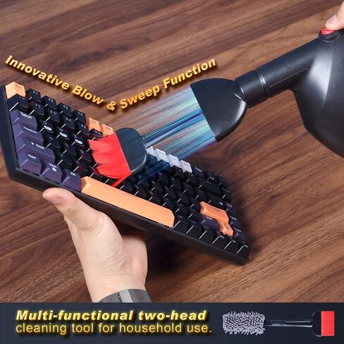 Compressed Air Duster - 31m/s, 70 MPH Blowing Force, Pressurized Canned Air Device - Compact Computer Duster, Keyboard Cleaner - Electric Air Duster in Kuwait
