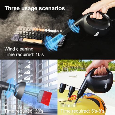 Compressed Air Duster - 31m/s, 70 MPH Blowing Force, Pressurized Canned Air Device - Compact Computer Duster, Keyboard Cleaner - Electric Air Duster in Kuwait