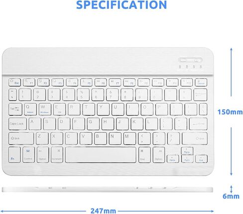 Samsung Galaxy Tab S7/S8 Wireless Keyboard,Universal Slim Portable Bluetooth Keyboard Compatible with Samsung Galaxy Tab S7/S8 Keyboard with Built in Rechargeable Battery,Black in Kuwait